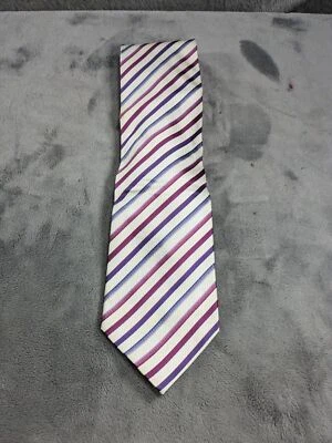 Colours by Alexander Julian Striped Pastel Cotton Neck Tie 14” Foto 1 de 4