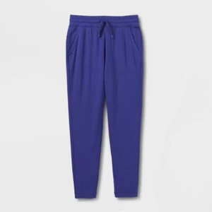 XXO) Girls' Cozy Soft Fleece Joggers - All in Motion Dark Purple XS 4/5 - Picture 1 of 1