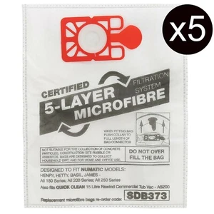BAGS FOR WELLC0 CV15 CV 16 CV17 HOOVER BAGS VACUUM CLEANER PACK OF 5 BAGS esd - Picture 1 of 6