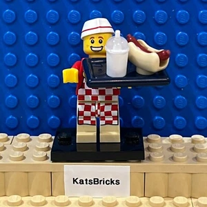 LEGO CMF Series 17 Hot Dog Vendor Collectible Minifigure complete w/ accessories - Picture 1 of 4