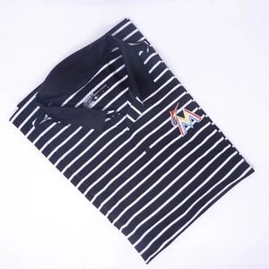 FLORIDA MARLINS Rainbow Logo NIKE Golf Large DRI-FIT Polo Black Shirt Baseball - Picture 1 of 12