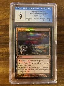 MTG✨SPRINGJACK PASTURE FOIL✨Eventide CGC Quad 9’s+ MINT RARE LAND T. Nielsen Art - Picture 1 of 9