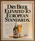 1989 Grolsch Dry Draft Beer Elevated To European Standards 80s Print Ad