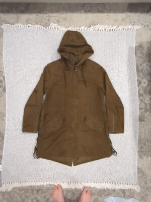 SCOTCH & SODA Maison Scotch Women’s Lace Up Fish Tail Military Parka Jacket M - Image 1 of 4