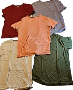OLD NAVY HERREN GR. L V-AUSSCHNITT WEICHE WASCHUNG PAKET MIT 5 KURZARM T-SHIRTS - Bild 1 von 24