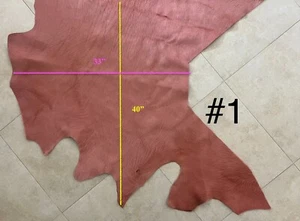 EDELMAN LEATHER Cavallini Dusty Rose C60 Hair On Remnants New - Picture 1 of 3