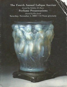 RARE - RAGO LALIQUE SCENT PERFUME BOTTLE GLASS VASE Auction Catalog 2003 - Imagen 1 de 1