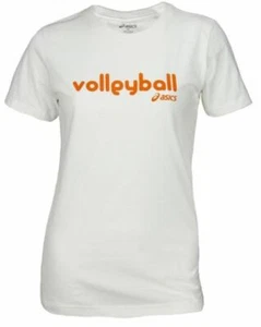 ASICS T-Shirt Damen Glamor Mädchen Volleyball Shirt Top T-Shirt, weiß - Bild 1 von 6