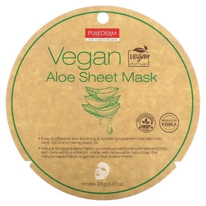 Vegan Aloe Beauty Sheet Mask, 1 Sheet Mask, 0.81 oz (23 g) - Picture 1 of 2