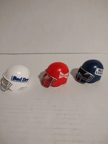 4 NCAA NFL Budweiser Bud Light BEER Vintage mini gumball football helmet toppers Cover