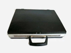 Vintage Plastic Black Briefcase Hard Shell Attache Case Diplomat - Picture 1 of 9