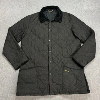 Barbour Jacket Adult Small Black Quilted Country Field Hunting Coat Mens - Image 1 of 4
