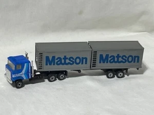 Zylmex Zee Big Rigs K1 Mack w/ Matson Containers, 1/87 HO, Hong Kong, VGC! - Picture 1 of 5