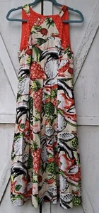 Eva Franco Fruit Floral Print Fit And Flair Dress Size 8. - Picture 1 of 4