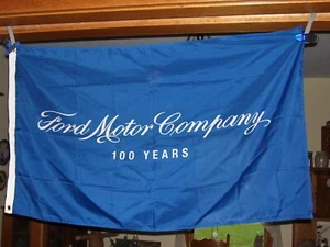 Ford Motor Co 100 Year Anniversary Blue Dealership Banner - Picture 1 of 2