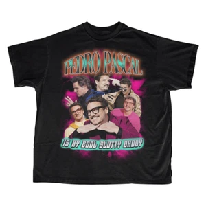Vintage Pedro Pascal T-shirt, Cool Slutty Daddy Hip Hop Tee Gift for Fans - Picture 1 of 2