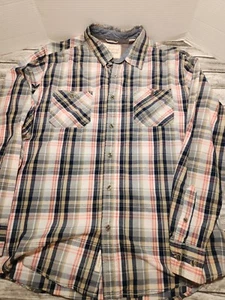 Weatherproof Vintage Plaid Long Sleeve Button Down Shirt Men's L - Picture 1 of 9