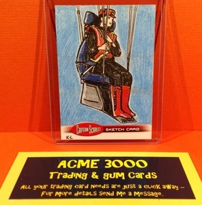 Captain Scarlet Unstoppable Cards - Kitty Lydia-Dye Sketch Card SK2 - B - Picture 1 of 2