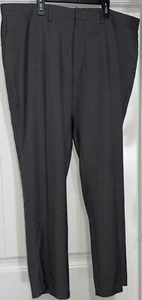 Haggar Perf Komfort Stretch flache Vorderseite gerade Passform Anzughose dunkelgrau 40 Wx30 L - Bild 1 von 7
