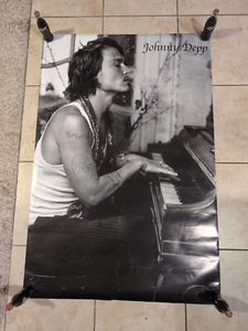 Johnny Depp New Old Stock Giant Poster 40" X 60" inches Black And White Piano - Picture 1 of 10