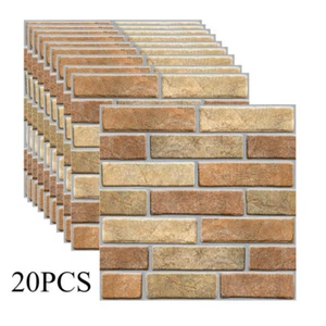 20pcs Self Adhesive Wall Tile Stickers, Waterproof Wallpaper for Bathroom Wall - Picture 1 of 9