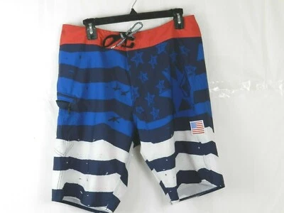 Volcom Board Shorts Mens Size 32 Striped Swim Trunks  - Image 1 of 4