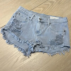 pistola Anthropologie Denim Short Women Size 27 Low Rise Distressed Cut Off Jean - Picture 1 of 9