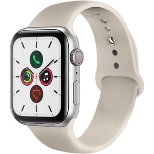 O-Compatible For Apple Watch Band 42/44/45/49MM Soft Silicone Sport Strap - S... - Picture 1 of 1