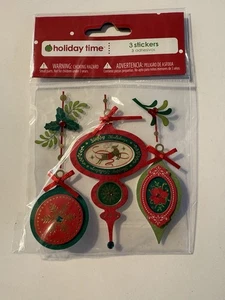 Pegatinas de álbum de recortes de Navidad de vacaciones - nuevas en paquete - adorno de reno - Imagen 1 de 3