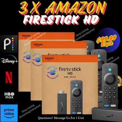 3  x  Amazon Firestick HD  8 GB - Image 1 of 4