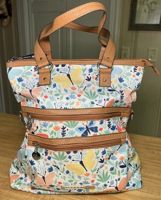 Cartera Bolso de Hombro Lily Bloom Cartera con Asa Superior, Estampado Floral/Mariposa 🦋🌱🌸 Foto 1 de 4