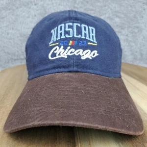 Gorra Nascar Gorra Correa Trasera Azul Marrón Logo Chicago 2023 Coches de Carreras Nueva Era Para Hombre - Imagen 1 de 8