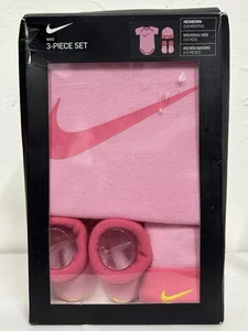 Nike Bebé Niñas 3 Piezas Conjunto/Juego de Regalo en Caja 0 - 6 Meses Rosa - Imagen 1 de 7