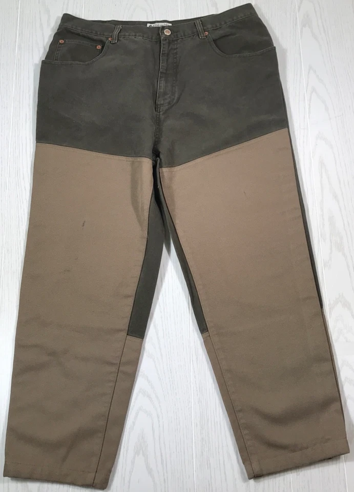 Columbia Caza Cepillo Protector Pantalones Hombres 36x28 Marrón Peso Pesado 5 Bolsillos Exterior Foto 1 de 4