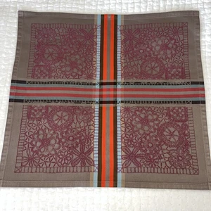 Garnier Thiebaut Streifen Jacquard Servietten 12er Set Frankreich Burgund Orange - Bild 1 von 14