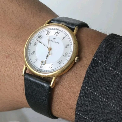 Vintage Swiss Maurice Lacroix 69686 Gold Plated Crab Case Men's Quartz Watch - Image 1 of 4