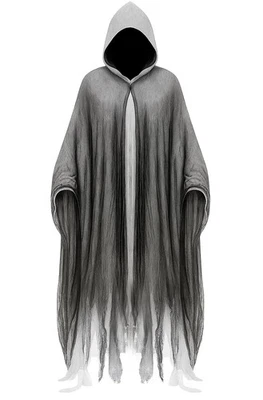 Disfraz de Parca Adulto Terror Terror Bata con Capucha Capa de Halloween para Hombres Co... Foto 1 de 4