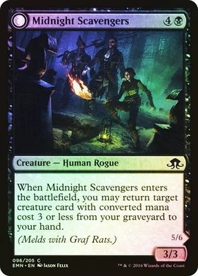 MTG FOIL Midnight Scavengers // Chittering Host (Bottom) - Eldritch Moon #096a - Image 1 of 2