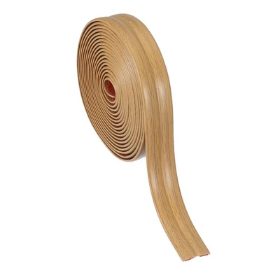 Protector de esquina de pared 0,8 pulgadas x 9,8 pies autoadhesivo protector de pared grano de roble amarillo Foto 1 de 4