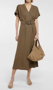 Brunello Cucinelli Embellished Belted Long Dress Oversized Sz S NWT $3395 - Picture 1 of 5