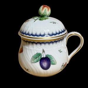 Richard Ginori Pot de Crème mit Deckel - italienische Früchte handbemalt Florenz Italien - Bild 1 von 10