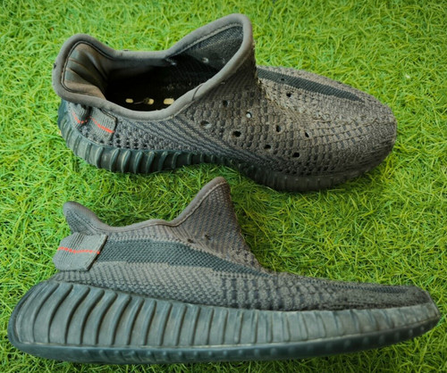 Adidas Yeezy Boost 350 V2 nere antiriflesso (FU9006) uomo taglia 5 senza lacci