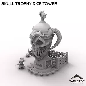 Skull Trophy Dice Tower - Fantasy DND Dungeons and Dragons - Picture 1 of 5