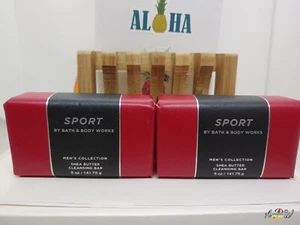 Bath & Body Works Herren 2 Stück SPORT Sheabutter Riegel Seifenfrei Bambus Seifenschale  - Bild 1 von 1