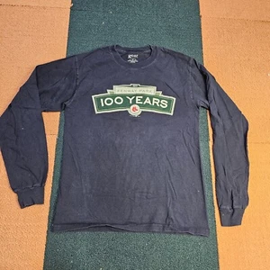 Boston Red Sox Fenway Park 100 Years Blue Long Sleeve T-Shirt Men's Small V8a - Picture 1 of 8