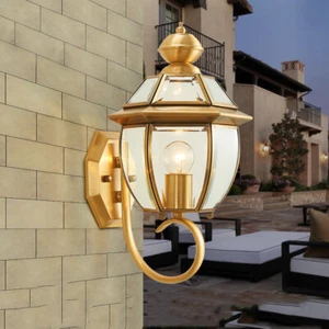 Outdoor Garden Wall Light Copper Wall Lamp Bar Wall Sconce Balcony Wall Lighting - Picture 1 of 10