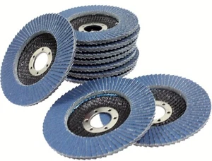 10 Stck. 4-1/2 Premium Zirkonia abgeschrägte Klappscheibe Schleifscheibe 40 Körnung 7/8 - Bild 1 von 2