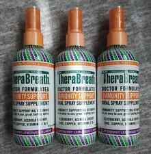 3 Pack TheraBreath Immunity Support Oral Spray Supplement 10 fl oz  06/2024