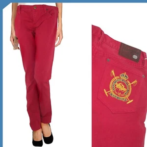 Ralph Lauren Madison 888 Jeans Womens 42 W28 Eu38 Red Chariot Bootcut 5 Pockets - Picture 1 of 12