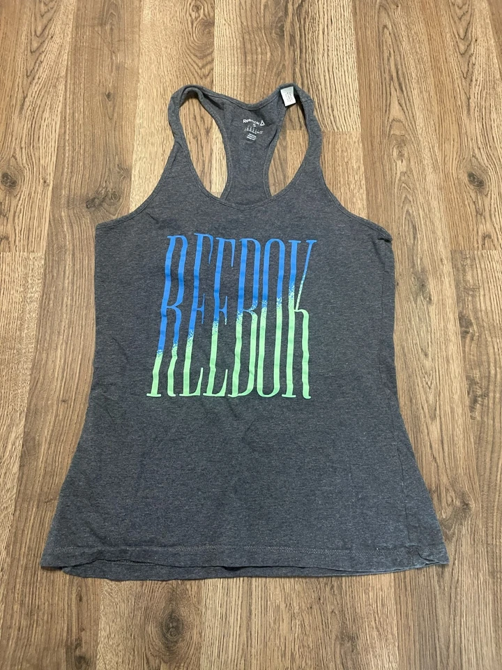 Camiseta sin mangas Reebok, para mujer talla pequeña, gris, sin mangas Foto 1 de 4